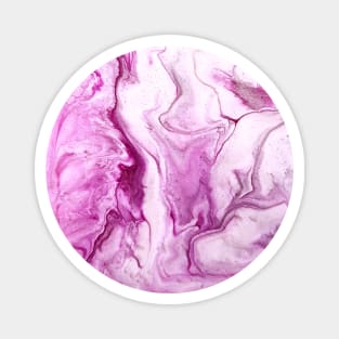 Baby Pink Acrylic Pour Painting Magnet